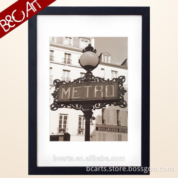 Handmade elegant street filigree iron sign wall art decoration painting